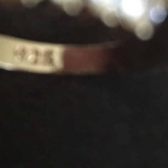 ❤️gorgeous 925 silver stamped sapphire gold ring - Picture 3 of 3